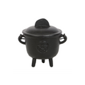 11cm Cast Iron Cauldron with Pentagram