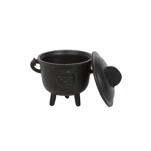 11cm Cast Iron Cauldron with Pentagram