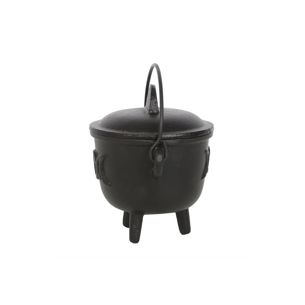 11cm Cast Iron Cauldron with Triple Moon
