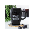 Death Before Decaf Coffin Mug