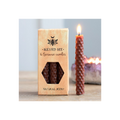 Set of 6 Brown Beeswax Spell Candles
