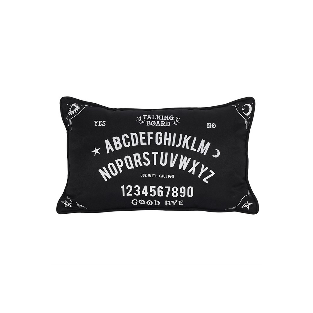 Small Rectangular Black and White Talking Board Cushion
